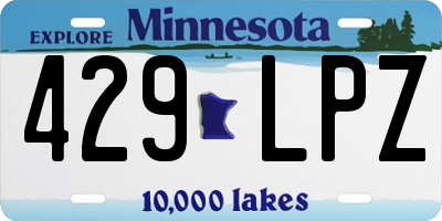 MN license plate 429LPZ