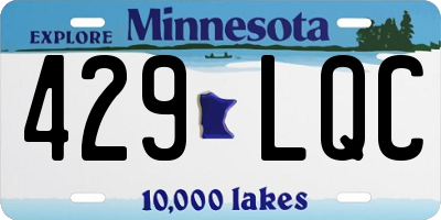 MN license plate 429LQC