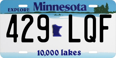 MN license plate 429LQF