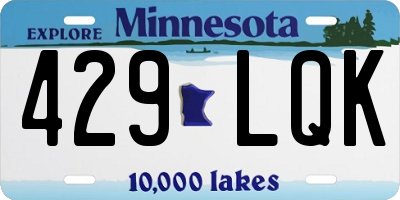 MN license plate 429LQK