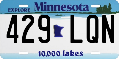 MN license plate 429LQN