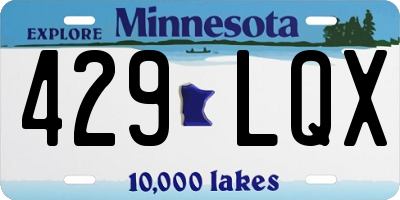 MN license plate 429LQX