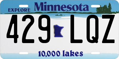 MN license plate 429LQZ