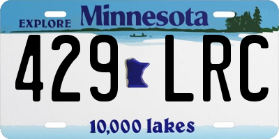 MN license plate 429LRC