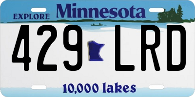 MN license plate 429LRD