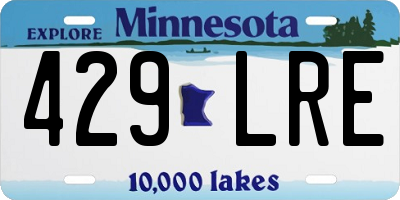 MN license plate 429LRE