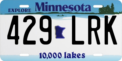 MN license plate 429LRK