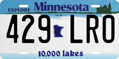 MN license plate 429LRO