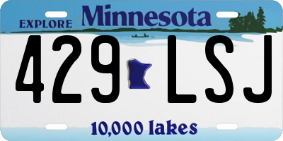MN license plate 429LSJ