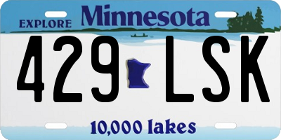 MN license plate 429LSK
