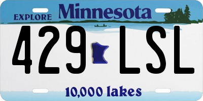 MN license plate 429LSL