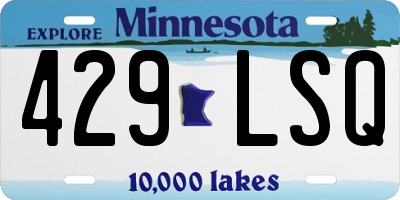 MN license plate 429LSQ
