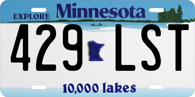 MN license plate 429LST