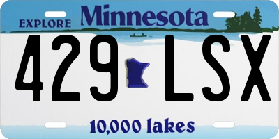 MN license plate 429LSX
