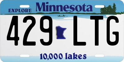 MN license plate 429LTG