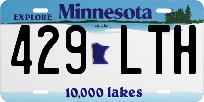 MN license plate 429LTH