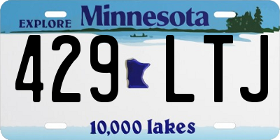 MN license plate 429LTJ
