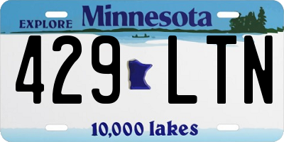 MN license plate 429LTN