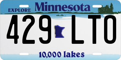 MN license plate 429LTO