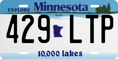 MN license plate 429LTP