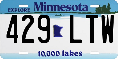 MN license plate 429LTW