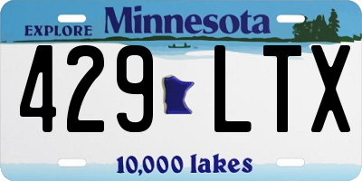 MN license plate 429LTX