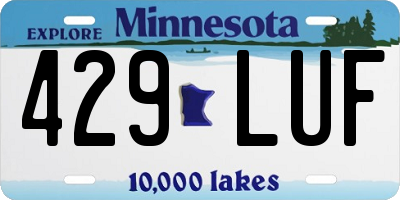 MN license plate 429LUF