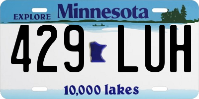 MN license plate 429LUH