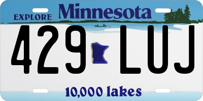 MN license plate 429LUJ