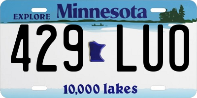 MN license plate 429LUO