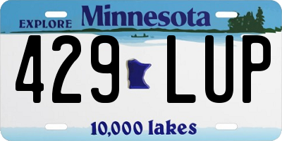 MN license plate 429LUP