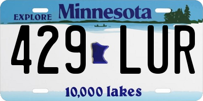MN license plate 429LUR