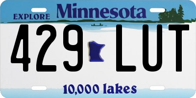 MN license plate 429LUT