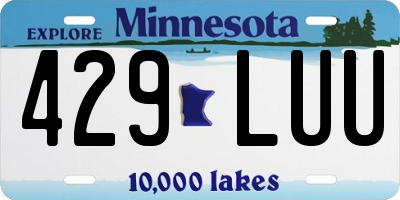 MN license plate 429LUU