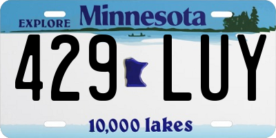 MN license plate 429LUY