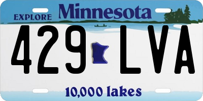 MN license plate 429LVA