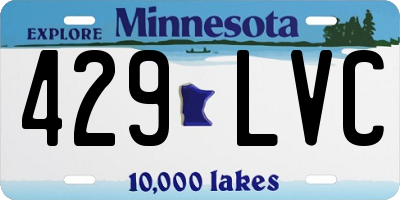 MN license plate 429LVC