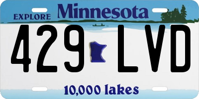 MN license plate 429LVD