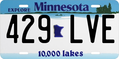 MN license plate 429LVE