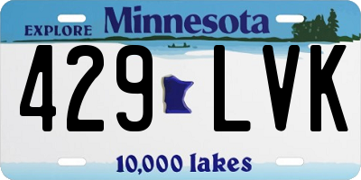 MN license plate 429LVK