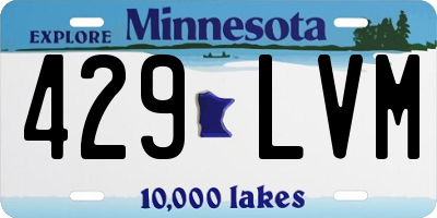 MN license plate 429LVM