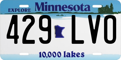 MN license plate 429LVO