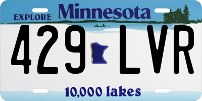 MN license plate 429LVR