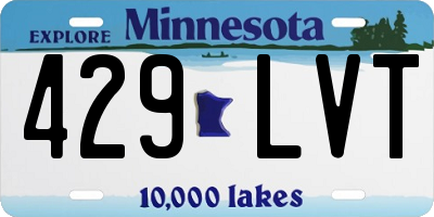 MN license plate 429LVT
