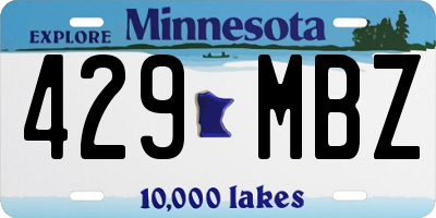 MN license plate 429MBZ