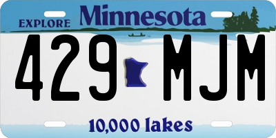 MN license plate 429MJM