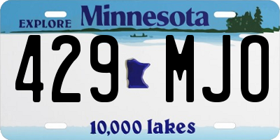MN license plate 429MJO