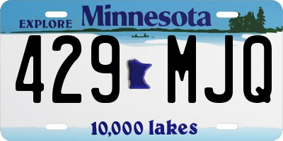 MN license plate 429MJQ