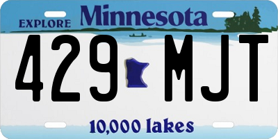 MN license plate 429MJT