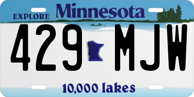 MN license plate 429MJW